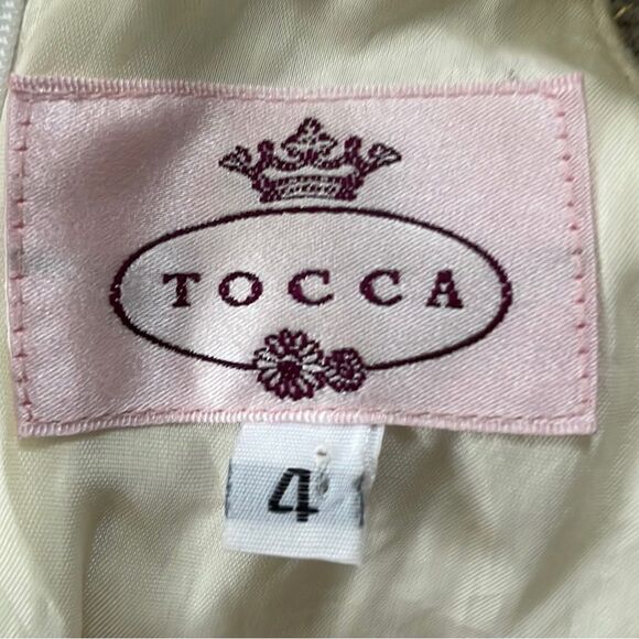 Tocca, Cream and Gold  Sleeveless Dress - Picture 5 of 7